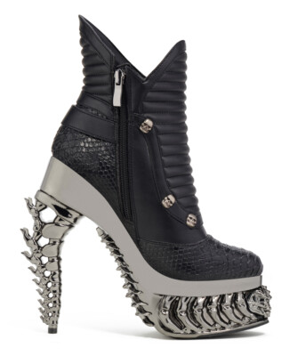 Hades NAGA Black Vegan Snake Leather Boot 5
