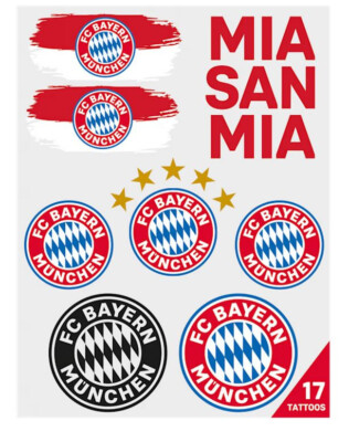 Original FCB FC Bayern München Kinder Hauttattoo 2er Set (Artikel-Nr. 34146)