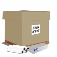 Alliance Wide Format Paper 24" x 150' Rolls 20lb 92 Bright 192 Rolls w/2" Core