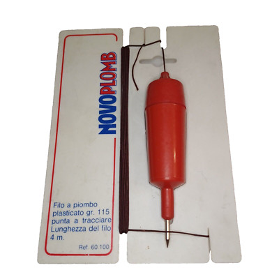 Plumb Bob 4m 115g Plastificated new old stock Plumb Line Unused NOVOPLOMB
