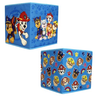 Paw Patrol Aufbewahrungswürfel 2er Pack - Neu in OVP - Faltbare Kinder Spielzeug Organizer Box Blau