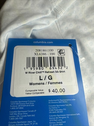 Women's Columbia Large River Chill Refresh Short Sleeve White Shirt MSRP $45 - 第 8/8 張圖片