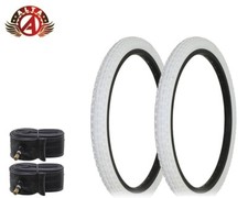 2 ALTA BICYCLE WIRE BEAD 20X 1.75 BMX DURABLE TIRES WHITE COMP III TREAD W/TUBES