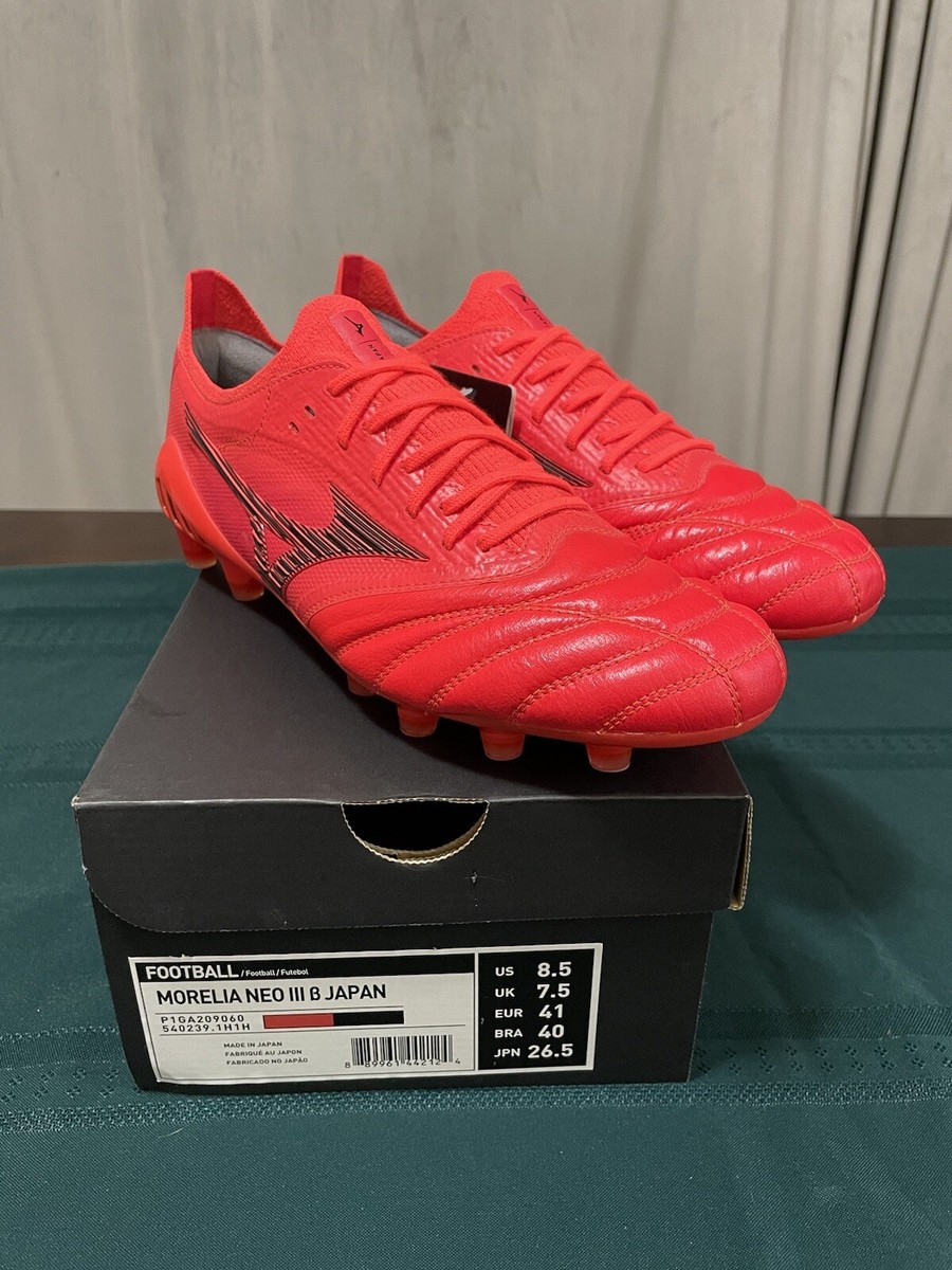Mizuno Morelia Neo 3 Beta US 8.5 Red & Black New In Box Made