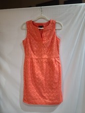 tommy hilfiger Coral Summer Dress Cotton Sz 6 36-30-38