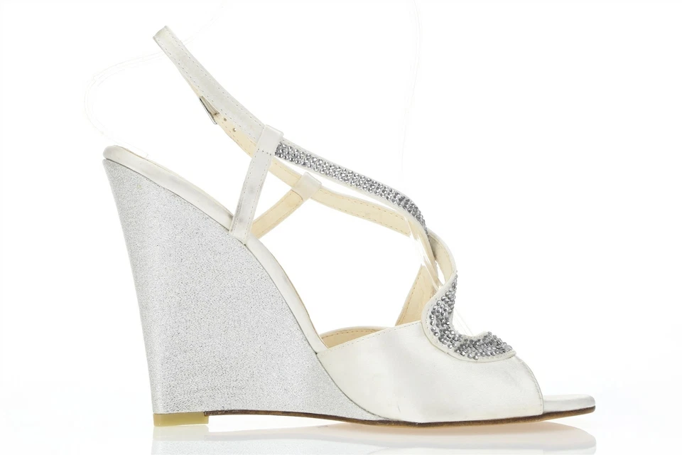 Sandalias de cuña para mujer MENBUR blancas con joyas talla 37 ¡NUEVO! Foto 3 de 4