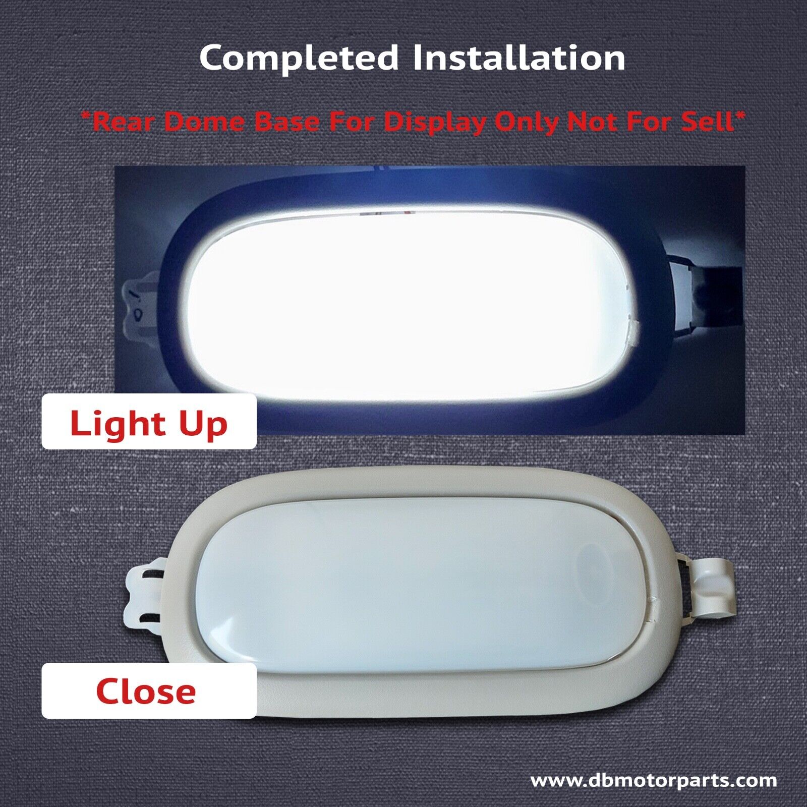 JEEP DODGE RAM CHRYSLER INTERIOR REAR DOME LENS WITH LED 5093413AA 5093414AA - Picture 3 of 4
