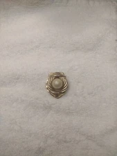 Vintage Gold Tone Scarf Clip With Faux Pearl