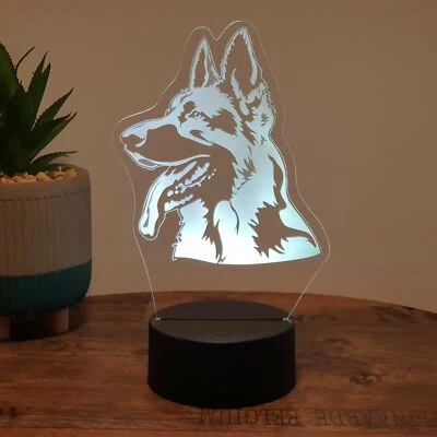 MARKENLOS LED Lampe Schäferhund 1