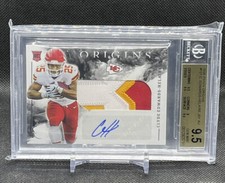2020 Panini Origins Clyde Edwards-Helaire RPA RC Patch RPA BGS 9.5 Auto 10 POP 3