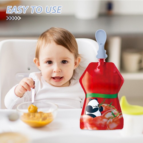 4 Pcs Baby Bag Spoon Set Tableware Spoons Toddler Food Pouch Attachment - Picture 8 of 12