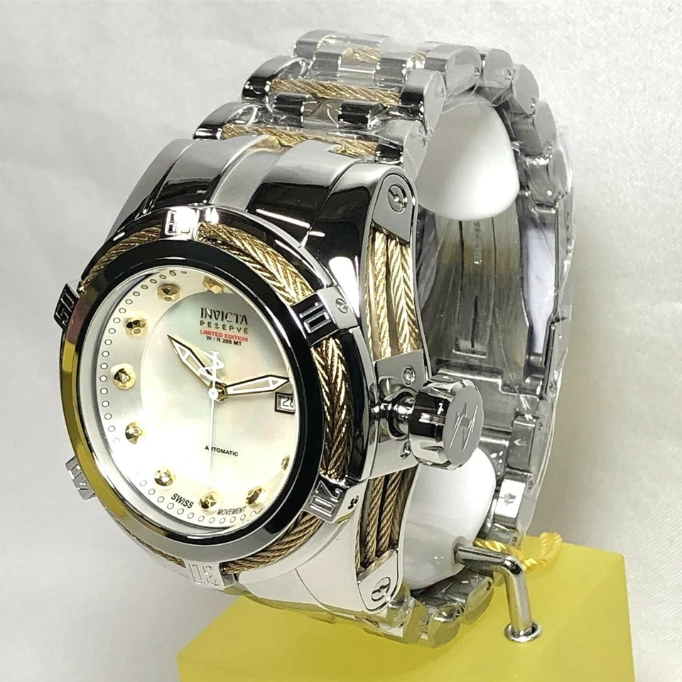 INVICTA 29224 52 мм Silvr/Gld болт Zeus Heritage *LE/300* Auto бриллиант Acc. Часы - Изображение 2 из 4