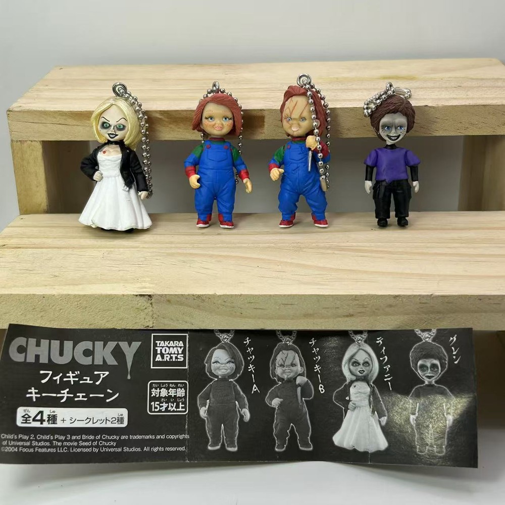 Christmas Decoration,Chucky Figure Key Chain Chucky Tiffany Glen Bride of Chucky