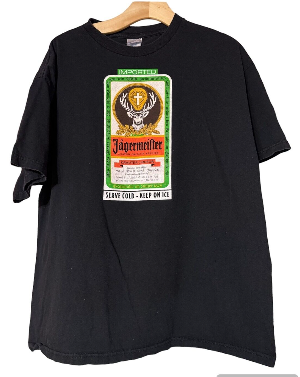 schecter USA/JAGERMEISTERコラボTシャツ Vintage Jagermeister Music Tour Band T Shirt Mens Size (XL