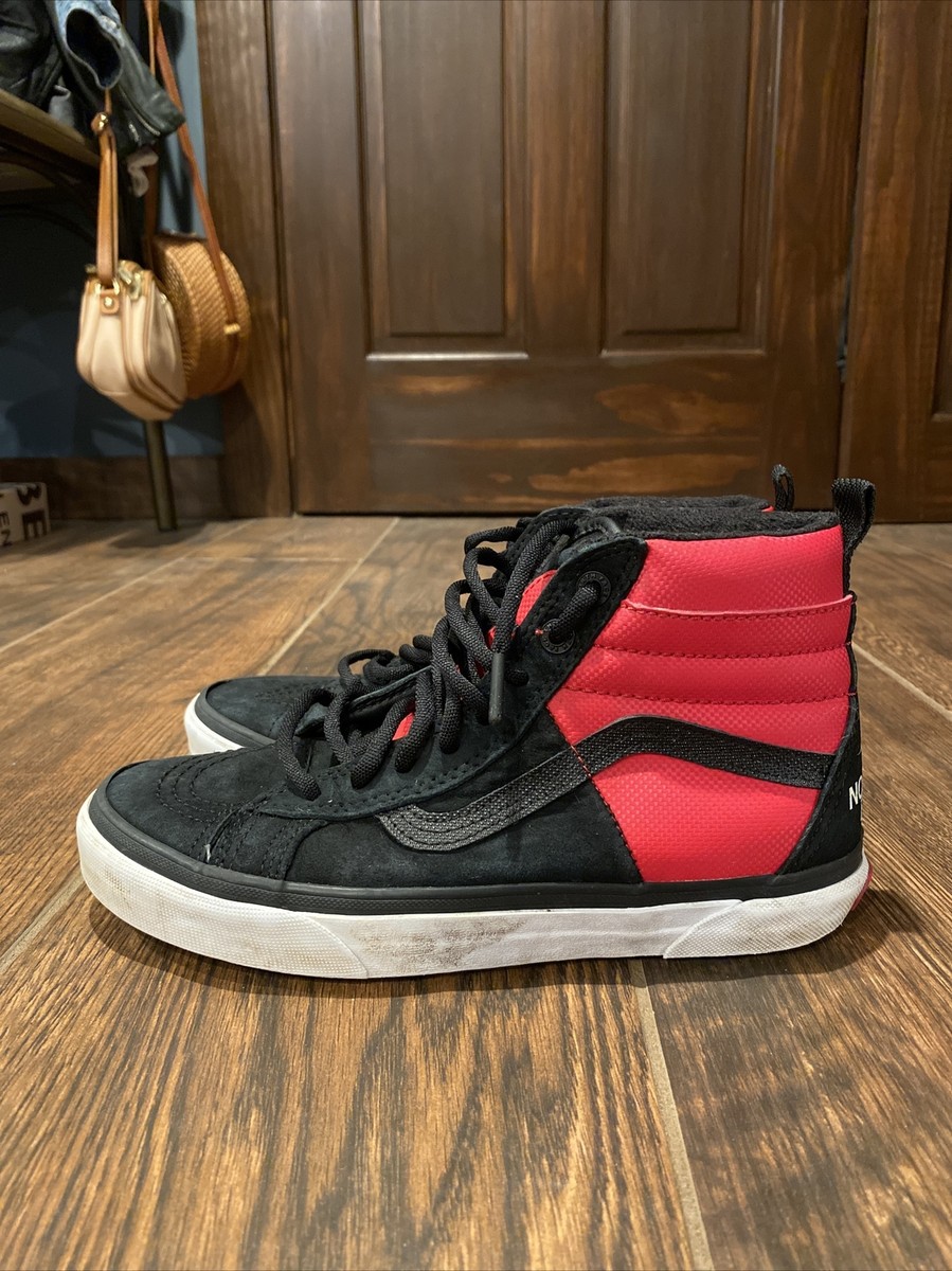 The North Face x Vans Sk8-Hi Red Black Mens Size 7 Women's Size