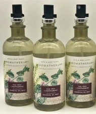 x3 TEA TREE PEPPERMINT ESSENTIAL OIL Pillow Mist BATH & BODY WORKS Aromatherapy