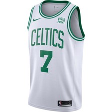 Boston Celtics Jaylen Brown Nike White Vistaprint Swingman Association Edition