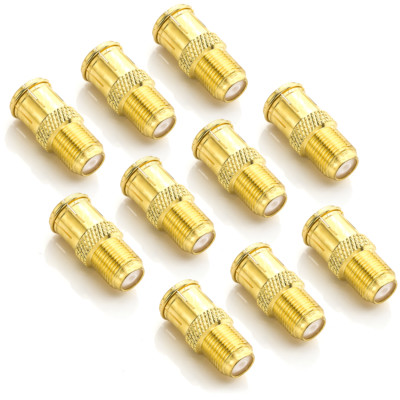 deleyCON 10x SAT Quick Adapter Verbinder Kupplung SAT Koaxial Kabel Verbindung