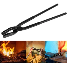 17" Blacksmith Essential Wolf Jaw Tongs For Beginner & Professional Blacksmiths