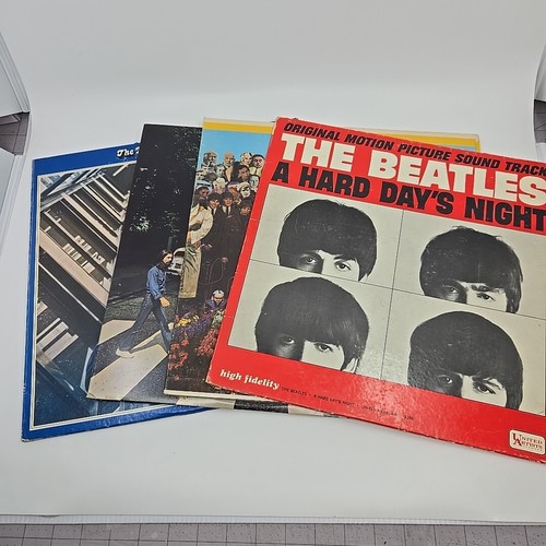 Lot of 4 Beatles LPS 1967-1970, Abbey Road, Sgt Peppers, A Hard Day's Night