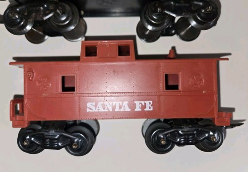 Marx 666 Diecast Steam Locomotive w/ Santa Fe Tender & Caboose Type G Trucks - Picture 4 of 14