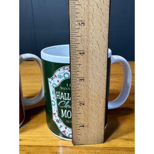 Set of 2 Hallmark Christmas Movie Mugs - Red & Green - Picture 4 of 5