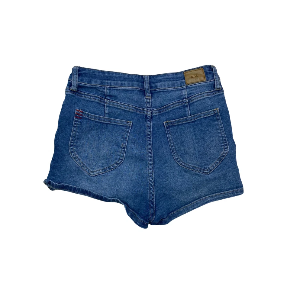 Pantalones Cortos de Jean BDG Super High Rise Spade Pin Up Para Mujer Talla 26 Denim Lavado Medio Foto 2 de 4