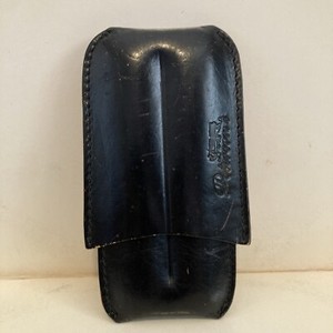 Peterson’s Leather Cigar Case Two Fingers Travel Case Black VGC