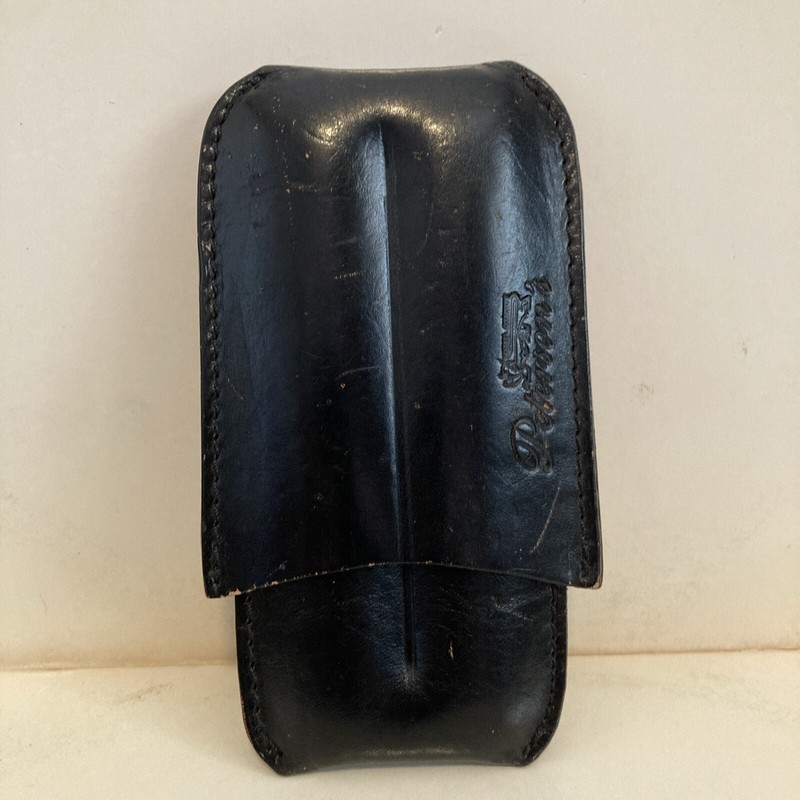 Peterson’s Leather Cigar Case Two Fingers Travel Case Black VGC