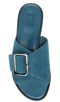 Naturalizer Forrest Slide, Cosmic Teal Suede, Women's Sz 12