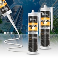 Smartbuy Matte 100 White Silicone Sealant Adhesive 4 Glass Window Kitchen Bath