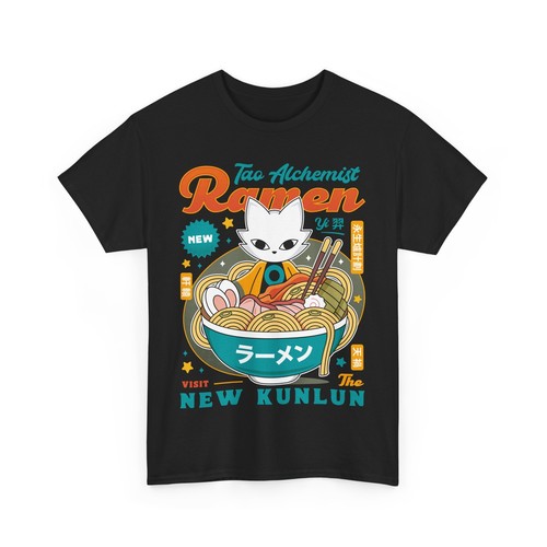 The Mysterious Alchemist Ramen Unisex T-Shirt. Nine Sols Video Game. Cat. Ninja. - Picture 4 of 6