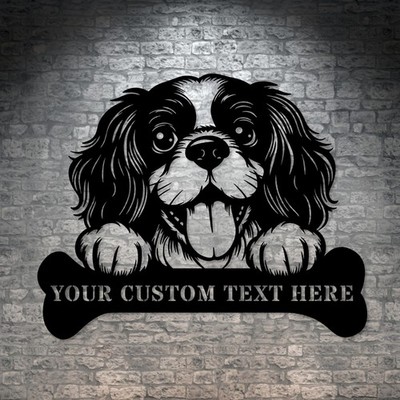 Personalized Cavalier King Metal Sign. Custom Dog Owner Wall Decor Gift
