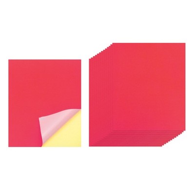 30 Sheets Printable Self Adhesive Sticker Paper for Inkjet Printer, Red