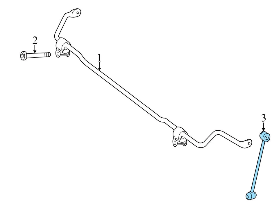 Mercedes-Benz E550 2010-2017 - estabilizador trasero izquierdo / barra estabilizadora enlace final Foto 3 de 4