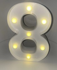 LED Light Up Number  8  Sign For Birthday Anniversary Party Decor - Unisex