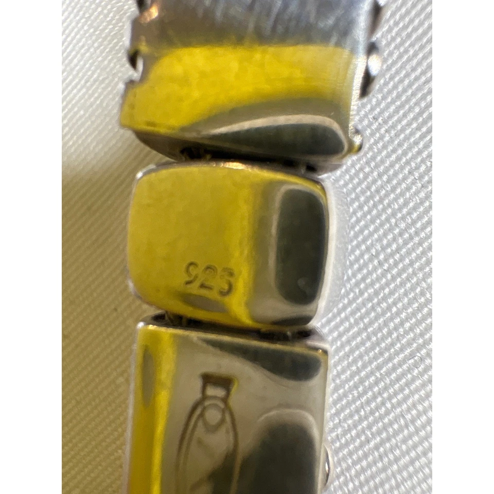 Brazalete Deborah Armstrong DAC Plata Esterlina Azul Calcedonia Piedras Preciosas 925 Boho Foto 4 de 4