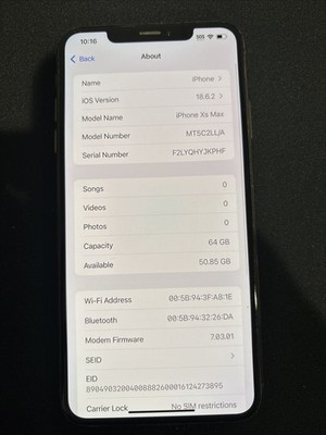 XS Max Unlocked Smartphone 64GB (Read Description)