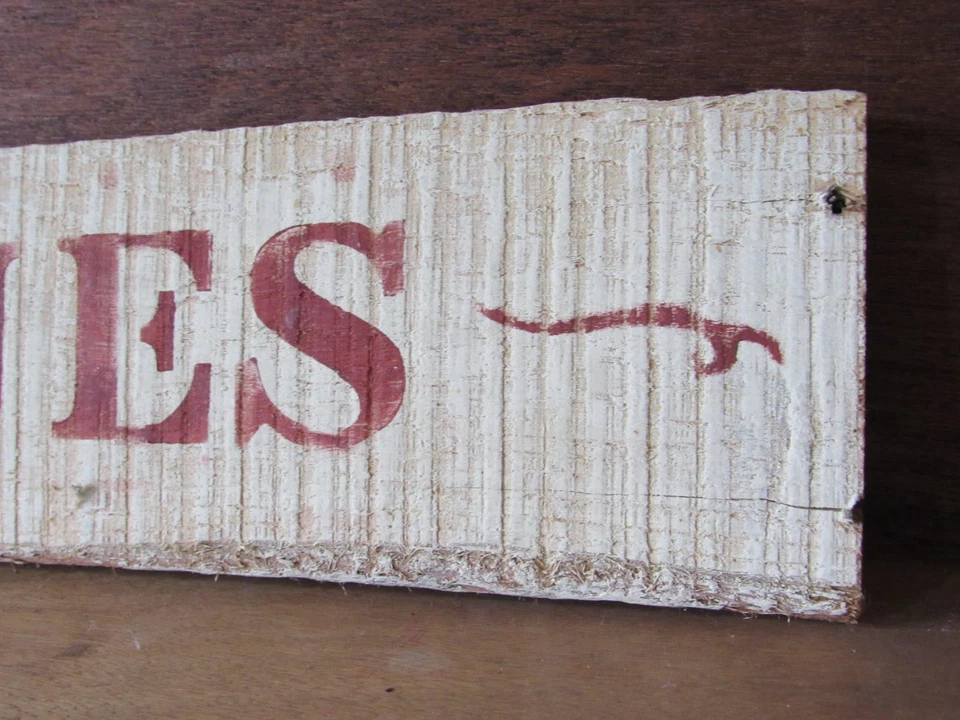 HAND PAINTED VINTAGE LOOK Antiques SIGN  CABIN Barn WOOD RUSTIC 19" x 3" #P26 - Image 3 of 4