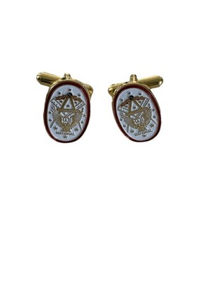 Vintage National Sojuoners Masonic Cufflinks Eagle enamel Fraternal Military Set
