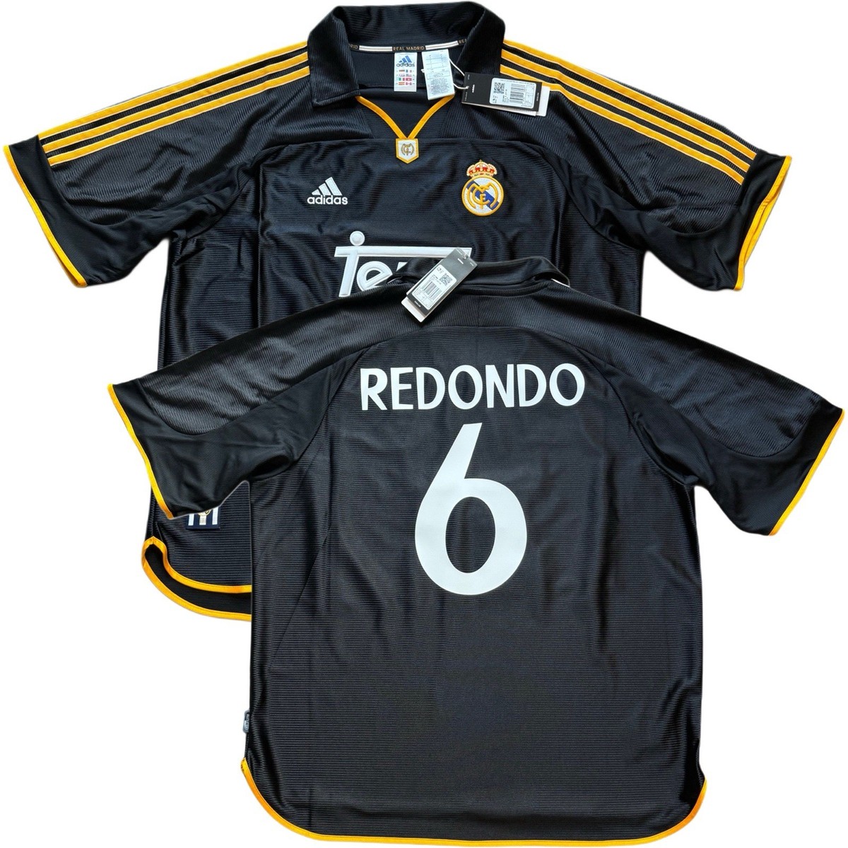1999/00 Real Madrid Away Jersey #6 Fernando Redondo Large adidas