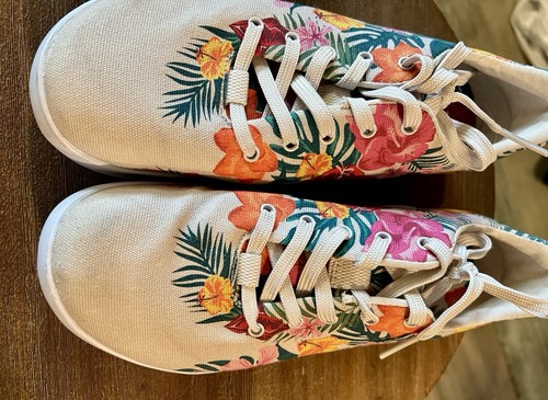 EUC Nobull Canvas Floral Tropical Trainer Schnürschuhe Damen 9 Herren 7,5 - Bild 9 von 12