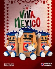 OFFICIAL CRUZ AZUL MASCOT COSTALITO CRUZAZULITO STUFFED TOY LIGA MX SEPTEMBER 15