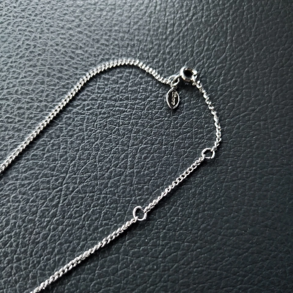 Винтажный Avon серебряного тона абалона подкладка подвеска ожерелье 14» - Изображение 3 из 4