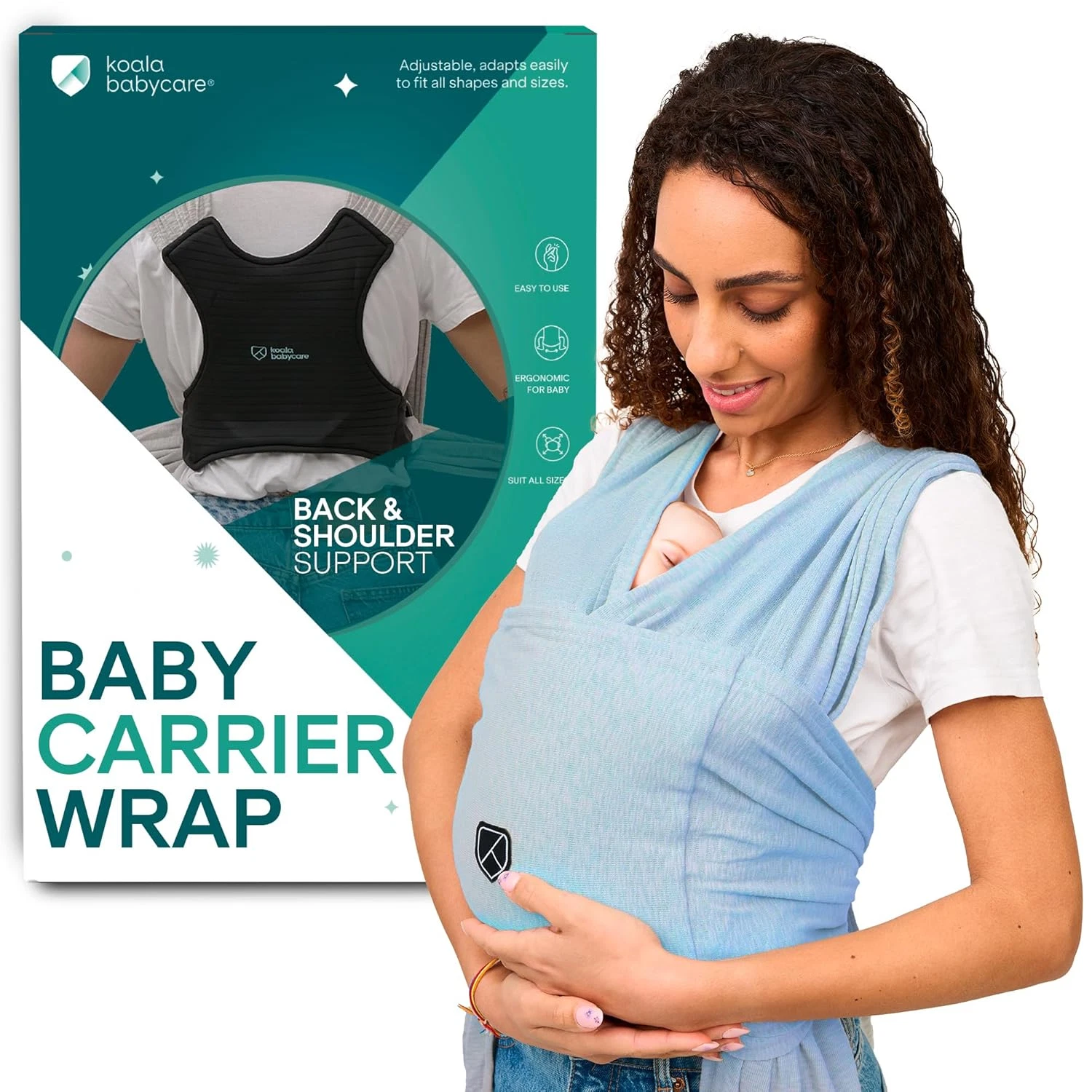 Baby Carrier Wrap, Easy to Wear as a T-Shirt - Original Baby Carrier Newborn NEW