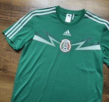 Adidas Mexico Jersey Mens Medium Green 2014 World Cup Short Sleeve Football