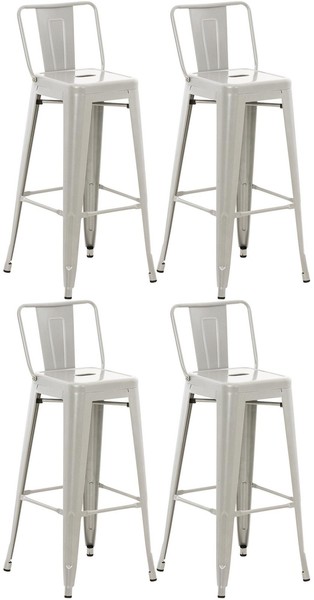4Er Set Barhocker Mason Silber-image
