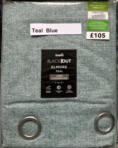 Dunelm Elmore strukturierte Verdunkelungs-Ösenvorhänge - 4 Farben, 4 Größen - Bild 22 von 67