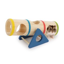 Wooden Hamster Seesaw Tunnel Toy Gym Playground Exercise House