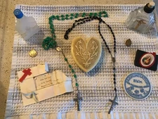 Mixed Lot Of  Vintage Rosaries and Vintage Catholic Religious Items 